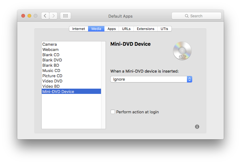 os x stop dvd player from launching